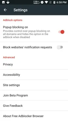 Free Adblocker Browser android App screenshot 5